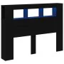 Cabecero LED Negro Roble 140x18,5x40 cm Madera elaborada by , Headboards and footboards - Ref: Foro24-862212, Price: 101,63 €...