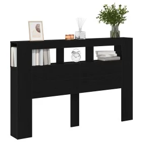 Cabecero LED Negro Roble 160x18,5x45 cm Madera elaborada by , Headboards and footboards - Ref: Foro24-862213, Price: 108,51 €...
