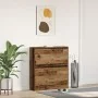 Armario para Zapatos con Cajón Abatible Madera Vieja 80x21x87,5 cm by , Shoe racks and shoe organizers - Ref: Foro24-862214, ...