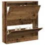 Armario para Zapatos con Cajón Abatible Madera Vieja 80x21x87,5 cm by , Shoe racks and shoe organizers - Ref: Foro24-862214, ...