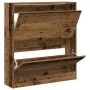 Armario para Zapatos con Cajón Abatible Madera Vieja 80x21x87,5 cm by , Shoe racks and shoe organizers - Ref: Foro24-862214, ...