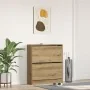 Zapatero con cajón desplegable estilo roble ahumado 80x21x87,5 cm | Foro24.es | Tu tienda online para hogar, jardín y más Foro24.es