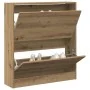 Zapatero con cajón desplegable estilo roble ahumado 80x21x87,5 cm | Foro24.es | Tu tienda online para hogar, jardín y más Foro24.es
