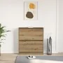 Zapatero con cajón desplegable estilo roble ahumado 80x21x87,5 cm | Foro24.es | Tu tienda online para hogar, jardín y más Foro24.es