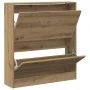 Zapatero con cajón desplegable estilo roble ahumado 80x21x87,5 cm | Foro24.es | Tu tienda online para hogar, jardín y más Foro24.es