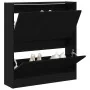 Zapatero con cajón flip Negro Roble 80x21x87,5 cm by , Shoe racks and shoe organizers - Ref: Foro24-862216, Price: 88,25 €, D...
