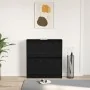 Zapatero con cajón flip Negro Roble 80x21x87,5 cm by , Shoe racks and shoe organizers - Ref: Foro24-862216, Price: 88,25 €, D...