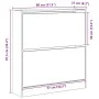 Zapatero con cajón flip Negro Roble 80x21x87,5 cm by , Shoe racks and shoe organizers - Ref: Foro24-862216, Price: 88,25 €, D...