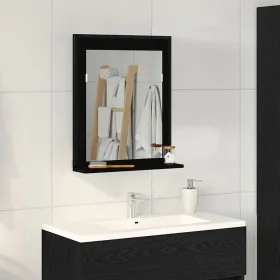 Espejo de baño Negro Roble 50x12x60 cm Madera elaborada de , Tocadores de baño - Ref: Foro24-862222, Precio: 43,45 €, Descuen...