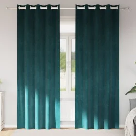 Cortinas Opacas con Ojales 2 pcs Verde Oscuro de Terciopelo von , Vorhänge und Gardinen - Ref: Foro24-4107212, Preis: 36,91 €...