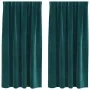 Cortinas Opacas con cinta en la parte superior, 2 piezas, Verde Oscuro, Terciopelo | Foro24.es | Tu tienda online para hogar, jardín y más Foro24.es