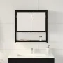 Espejo-Cabinet para Baño Roble Negro 60x16x60 cm Madera de ingeniería | Foro24.es | Tu tienda online para hogar, jardín y más Foro24.es