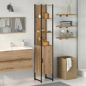 Armario de baño de roble artesanal 33x33x185,5 cm de madera elaborada von , Badezimmerwaschtische - Ref: Foro24-862239, Preis...