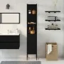 Armario de Baño Negro Roble 33x33x185,5 cm Madera Ingenierizada | Foro24.es | Tu tienda online para hogar, jardín y más Foro24.es