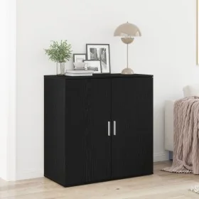 Bufé Roble Negro 79x38x80 cm Madera Sólida