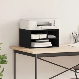 Soporte para Impresora Negro Roble 40x32x22,5 cm