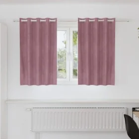 Comprar Cortinas Opacas con Ojales 2 piezas Rosa