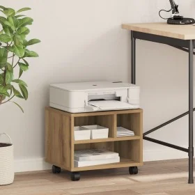 Soporte para impresora con ruedas Roble Artesano
