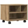 Soporte para impresora con ruedas Roble Artesano 41x32x33,5 cm | Foro24.es | Tu tienda online para hogar, jardín y más Foro24.es