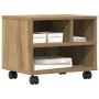 Soporte para impresora con ruedas Roble Artesano 41x32x33,5 cm | Foro24.es | Tu tienda online para hogar, jardín y más Foro24.es