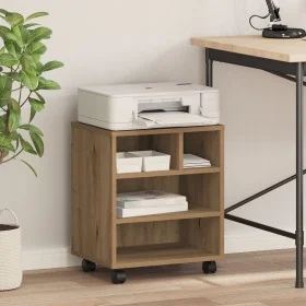 Soporte para Impresora con Ruedas Roble Artisan 41x32x48 cm by , Printer supports - Ref: Foro24-862280, Price: 48,25 €, Disco...