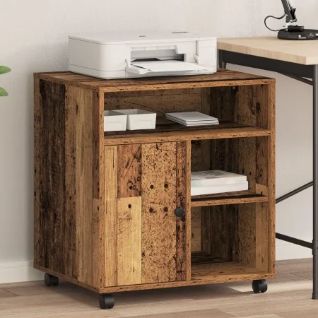 Soporte para Impresora con Ruedas de madera antigua 60x50x67 cm by , Printer supports - Ref: Foro24-862282, Price: 95,26 €, D...