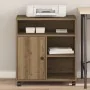 Soporte para impresora con ruedas Roble Artisan 60x50x67 cm by , Printer supports - Ref: Foro24-862283, Price: 95,26 €, Disco...