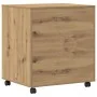 Soporte para impresora con ruedas Roble Artisan 60x50x67 cm by , Printer supports - Ref: Foro24-862283, Price: 95,26 €, Disco...