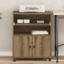 Soporte para impresora con ruedas Roble Artesanal 60x48x74 cm | Foro24.es | Tu tienda online para hogar, jardín y más Foro24.es
