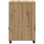 Soporte para impresora con ruedas Roble Artesanal 60x48x74 cm | Foro24.es | Tu tienda online para hogar, jardín y más Foro24.es