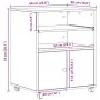 Soporte para impresora con ruedas Roble Artesanal 60x48x74 cm | Foro24.es | Tu tienda online para hogar, jardín y más Foro24.es