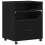 Soporte para Impresora con Ruedas de Madera Negra 60x48x74 cm de , Soportes para impresoras - Ref: Foro24-862287, Precio: 104...