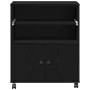 Soporte para Impresora con Ruedas de Madera Negra 60x48x74 cm de , Soportes para impresoras - Ref: Foro24-862287, Precio: 104...
