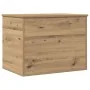 Caja de Almacenamiento con Tapa Roble Artesanal 60x42x46 cm Madera Elaborada de , Baúles de almacenamiento - Ref: Foro24-8622...