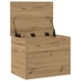 Caja de Almacenamiento con Tapa Roble Artesanal 60x42x46 cm Madera Elaborada de , Baúles de almacenamiento - Ref: Foro24-8622...