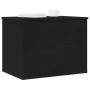 Caja de almacenamiento con tapa Madera negra 60x42x46 cm Madera de ingeniería von , Aufbewahrungskisten - Ref: Foro24-862290,...