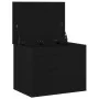 Caja de almacenamiento con tapa Madera negra 60x42x46 cm Madera de ingeniería von , Aufbewahrungskisten - Ref: Foro24-862290,...