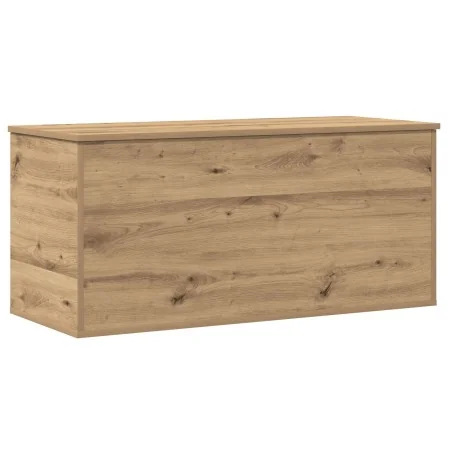 Caja de Almacenamiento con Tapa de Roble Artesanal 100x42x46 cm Madera Compensada by , Storage trunks - Ref: Foro24-862292, P...