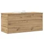 Caja de Almacenamiento con Tapa de Roble Artesanal 100x42x46 cm Madera Compensada by , Storage trunks - Ref: Foro24-862292, P...
