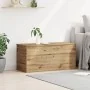 Caja de Almacenamiento con Tapa de Roble Artesanal 100x42x46 cm Madera Compensada by , Storage trunks - Ref: Foro24-862292, P...