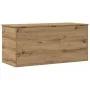 Caja de Almacenamiento con Tapa de Roble Artesanal 100x42x46 cm Madera Compensada by , Storage trunks - Ref: Foro24-862292, P...