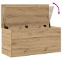 Caja de Almacenamiento con Tapa de Roble Artesanal 100x42x46 cm Madera Compensada by , Storage trunks - Ref: Foro24-862292, P...