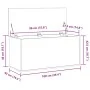 Caja de Almacenamiento con Tapa de Roble Artesanal 100x42x46 cm Madera Compensada by , Storage trunks - Ref: Foro24-862292, P...