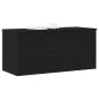 Caja de Almacenamiento con Tapa Madera Negro 100x42x46 cm Madera Elaborada by , Storage trunks - Ref: Foro24-862293, Price: 9...
