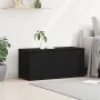 Caja de Almacenamiento con Tapa Madera Negro 100x42x46 cm Madera Elaborada by , Storage trunks - Ref: Foro24-862293, Price: 9...
