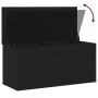 Caja de Almacenamiento con Tapa Madera Negro 100x42x46 cm Madera Elaborada by , Storage trunks - Ref: Foro24-862293, Price: 9...