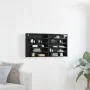 Mueble de exhibición montado en la pared de en madera de roble negro | Foro24.es | Tu tienda online para hogar, jardín y más Foro24.es