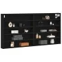 Mueble de exhibición montado en la pared de en madera de roble negro | Foro24.es | Tu tienda online para hogar, jardín y más Foro24.es