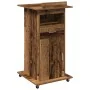 Podio de Conferencias con Ruedas de Madera Vieja y Madera Elaborada | Foro24.es | Tu tienda online para hogar, jardín y más Foro24.es