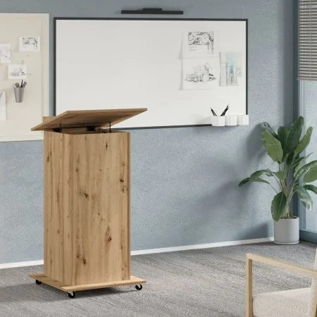 Podio de Conferencia con Ruedas de madera de roble artesanal | Foro24.es | Tu tienda online para hogar, jardín y más Foro24.es